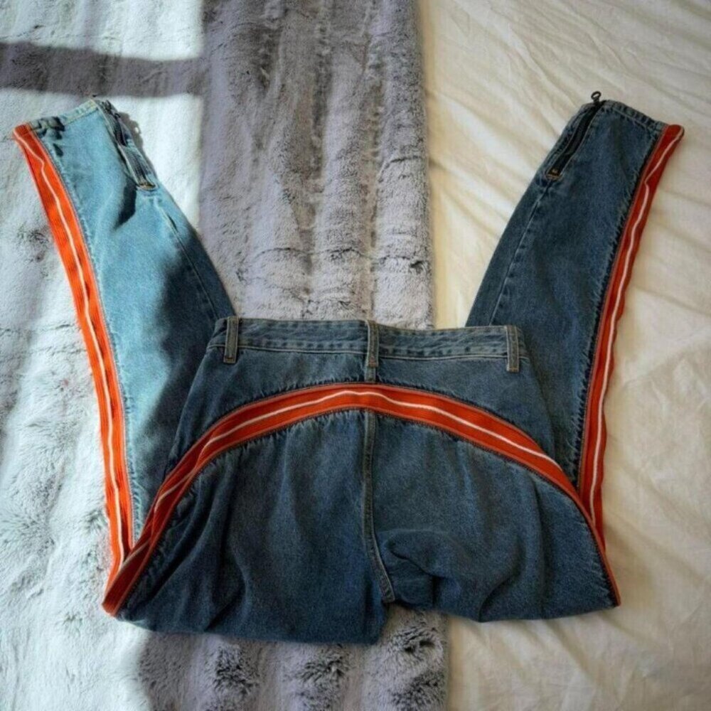 Diesel Orange Stripe Jeans - Picture 5 of 5